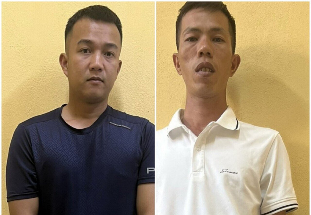 Được và Lập bị bắt giữ sau hơn 1 ngày gây ra vụ cướp ngân hàng ở Quảng Nam. (Ảnh: C.A)
