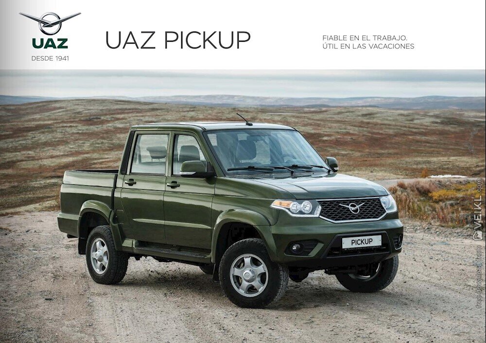 UAZ Pickup 2022 là một mẫu xe bán tải của hãng ô tô UAZ. UAZ Pickup 2022 được thiết kế để đối phó với các điều kiện địa hình khắc nghiệt. (Ảnh: Tinxe.vn)