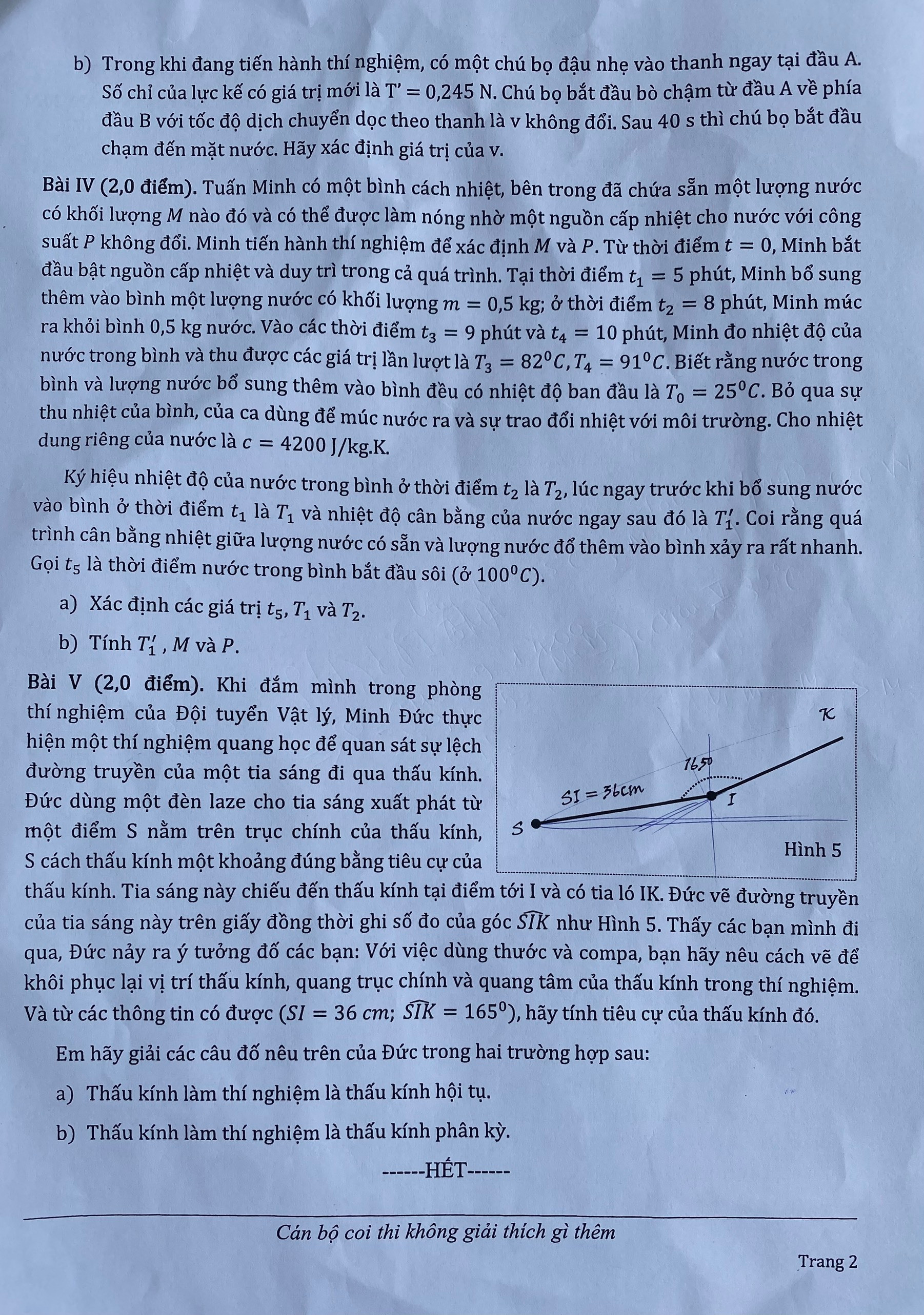 Đề thi môn Lý, Hóa vào lớp 10 THPT chuyên Khoa học Tự nhiên Hà Nội - 4
