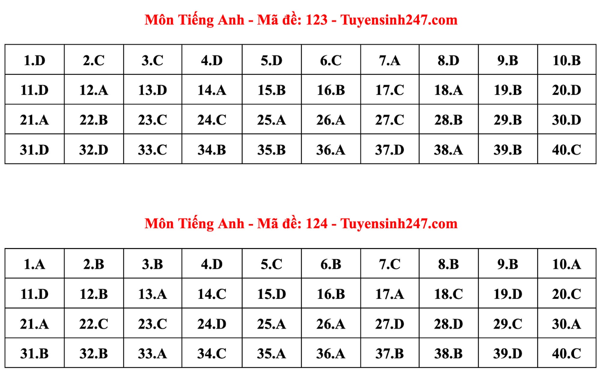 Gợi ý đáp án đề thi môn tiếng Anh lớp 10 Hà Nội năm 2024 - 19