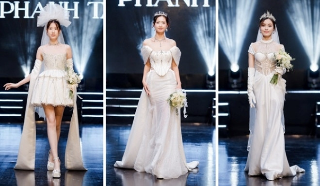 Bộ sưu tập Crystal của nhà thiết kế Phanh Tạ lấy cảm hứng từ Cung điện thuỷ tinh tại Madrid, Tây Ban Nha. Sự kết hợp giữa kiến trúc hiện đại và phong cách lãng mạn cho trang phục cưới đem đến sự pha trộn hài hoà giữa yếu tố sáng tạo và xu hướng thời trang hiện đại.