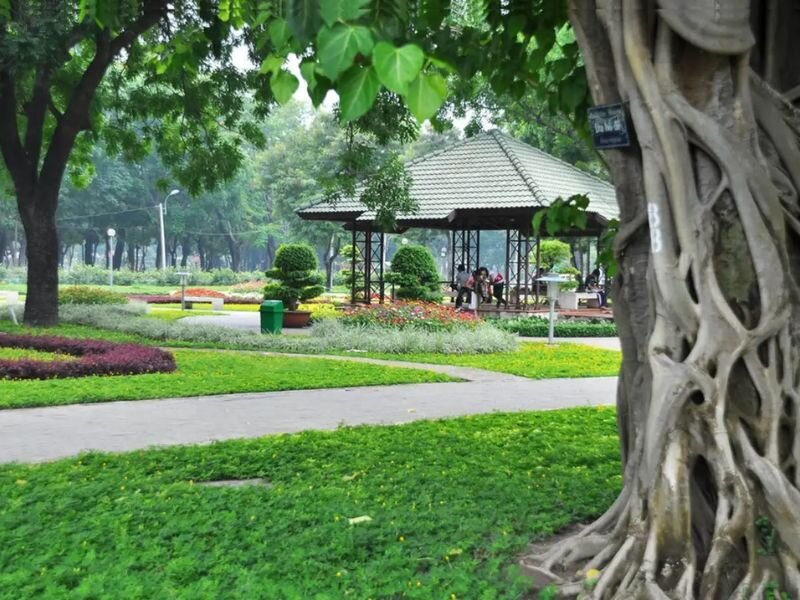 Công viên Gia Định với không gian trong lành và rộng lớn.