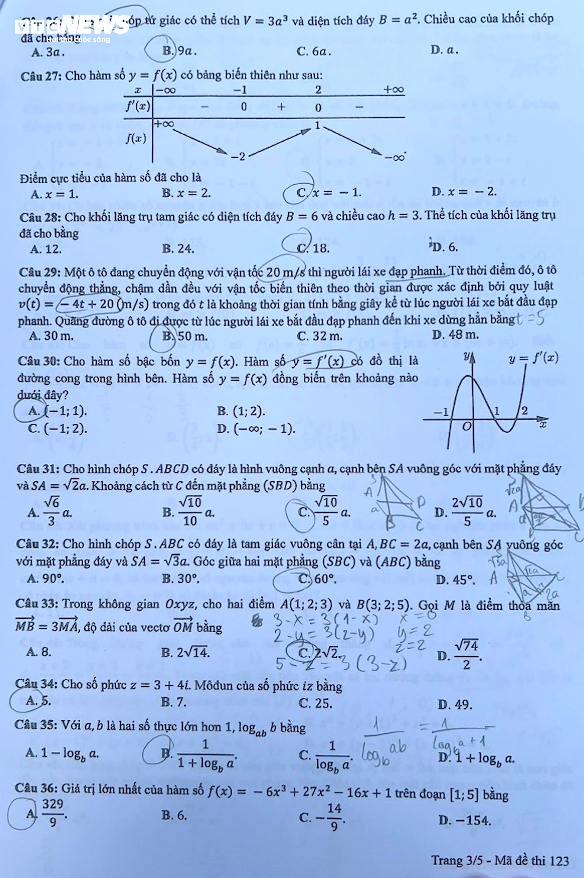 Đề Toán thi tốt nghiệp THPT 2024 - 3