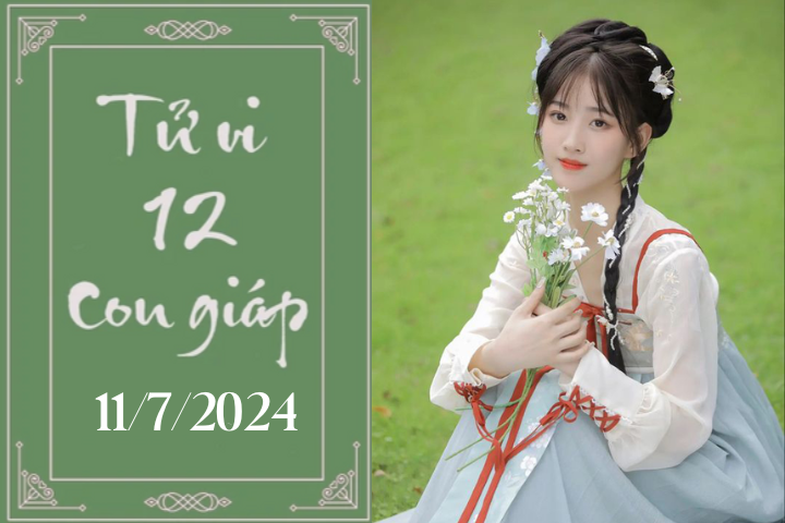 Tử vi 12 con giáp hôm nay ngày 11/7/2024: Tý phát triển, Dậu thuận lợi