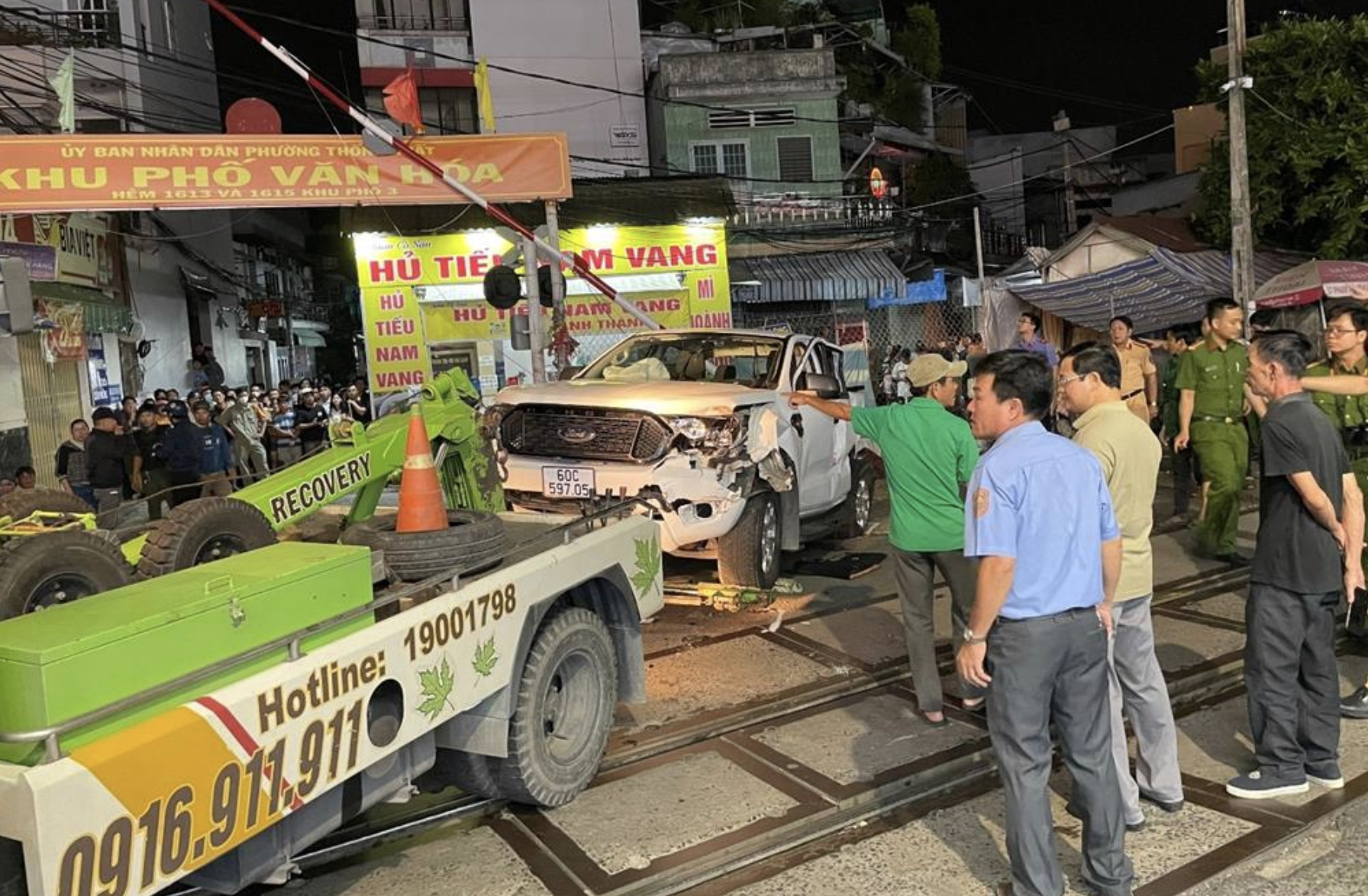 Hiện trường vụ tai nạn tàu hỏa khiến 5 thương vong ở Đồng Nai.