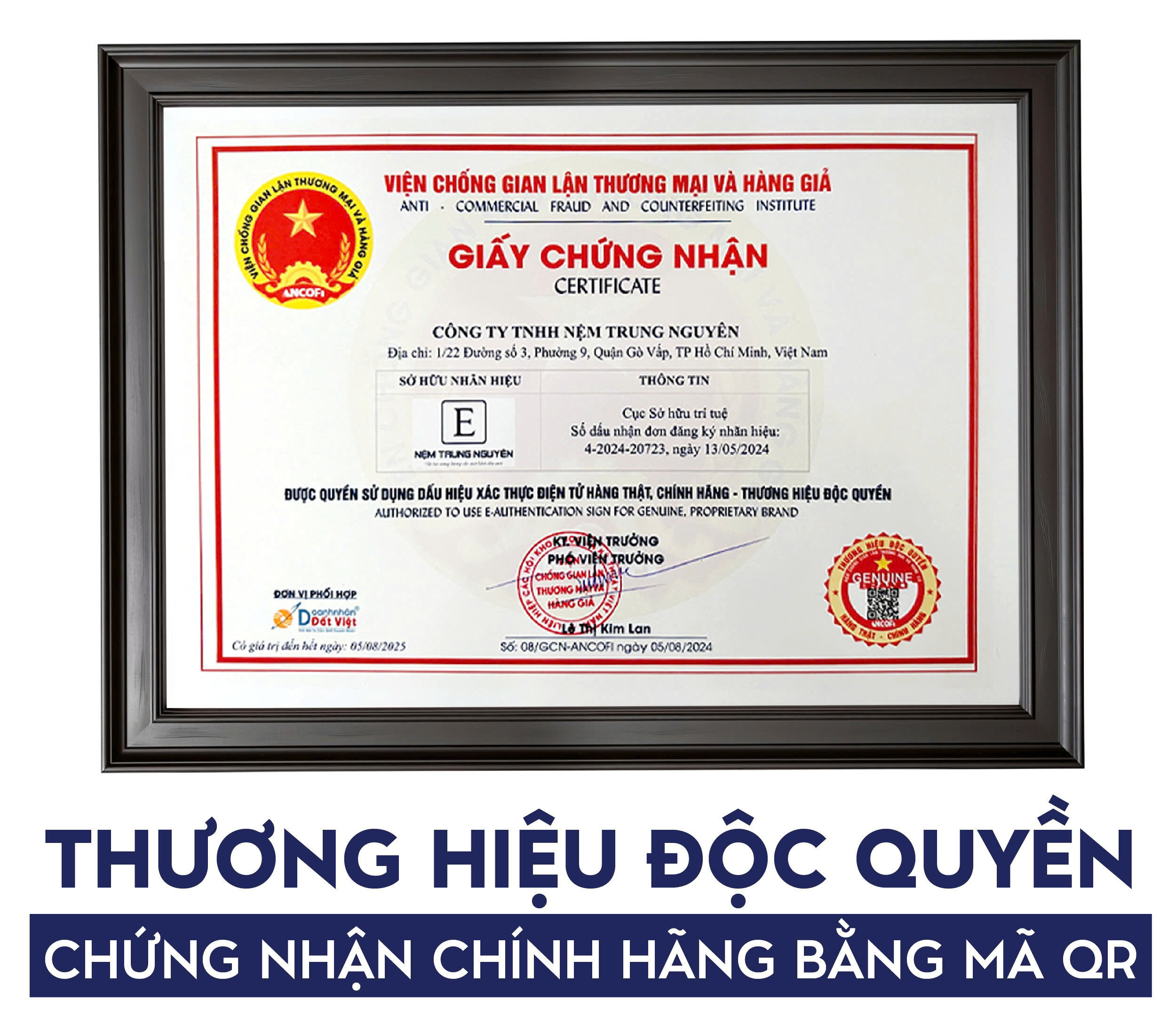 Nệm Trung Nguyên được cấp Dấu hiệu xác thực điện tử QR Code - 2