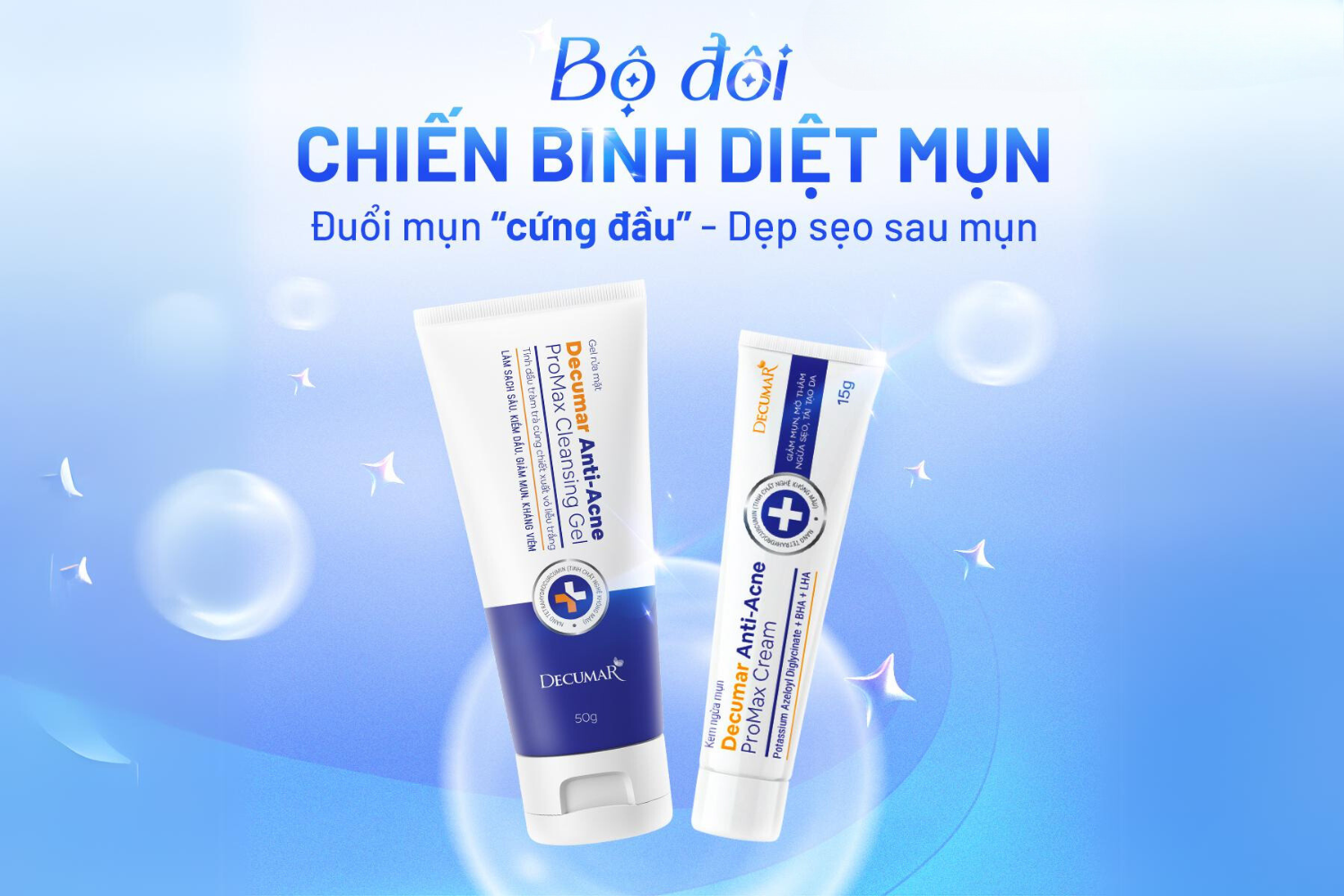 Bộ ba sản phẩm Decumar Promax chăm sóc da mụn toàn diện - 1