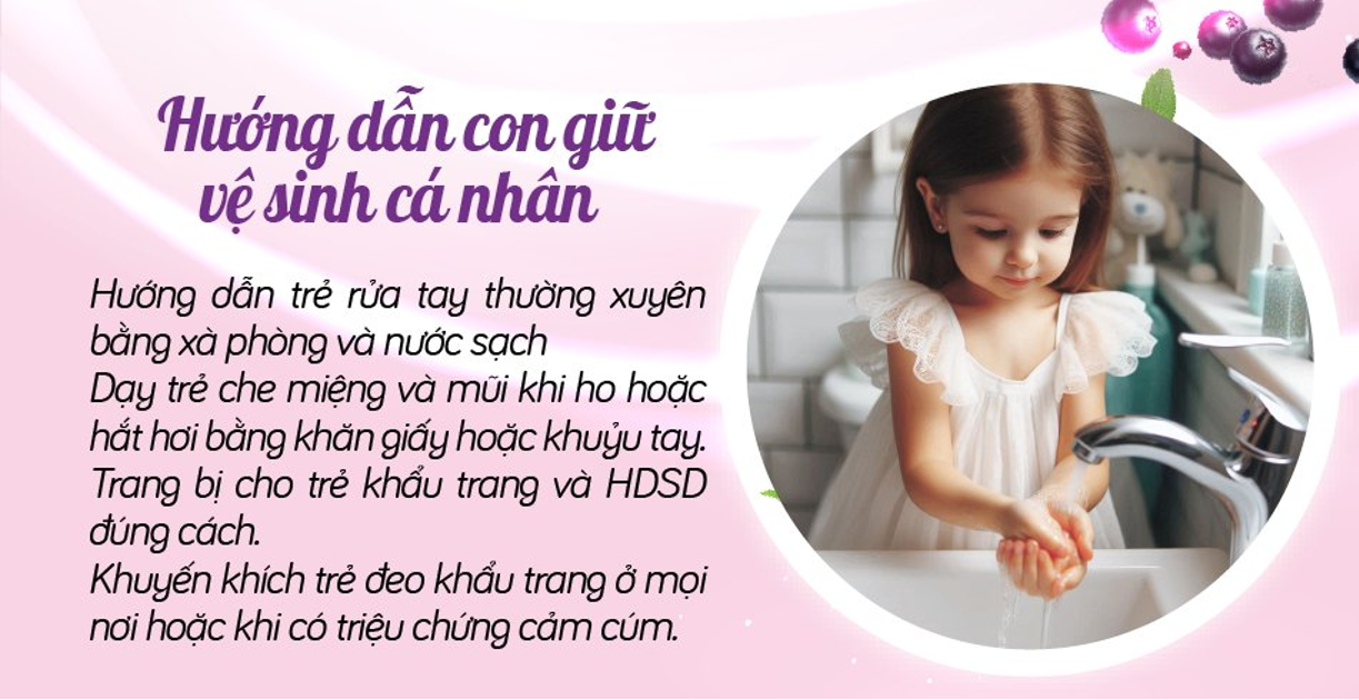 Phụ huynh cần hướng dẫn con giữ vệ sinh cá nhân và tự bảo vệ bản thân.