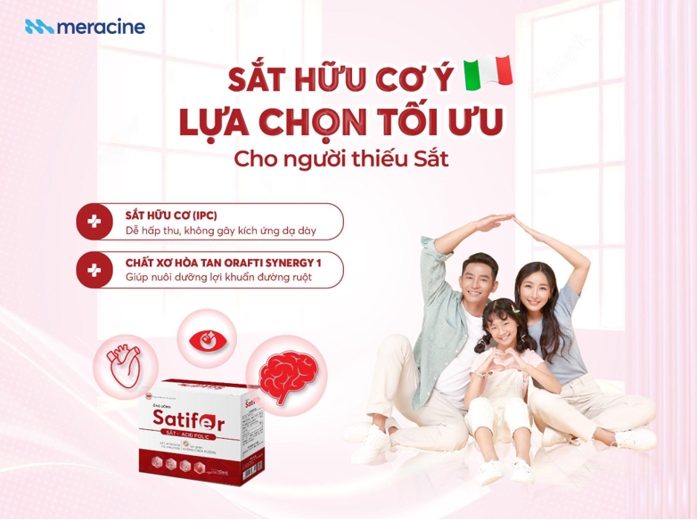 Sắt nước hữu cơ của Dược phẩm Meracine - lựa chọn tối ưu cho người thiếu sắt (freepik).