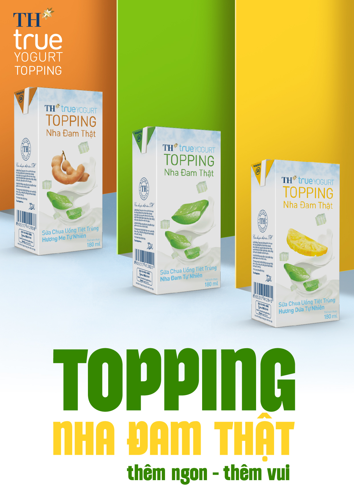 Sữa chua uống tiệt trùng TH true YOGURT TOPPING là sản phẩm mới của Tập đoàn TH, ra mắt từ tháng 10/2024.