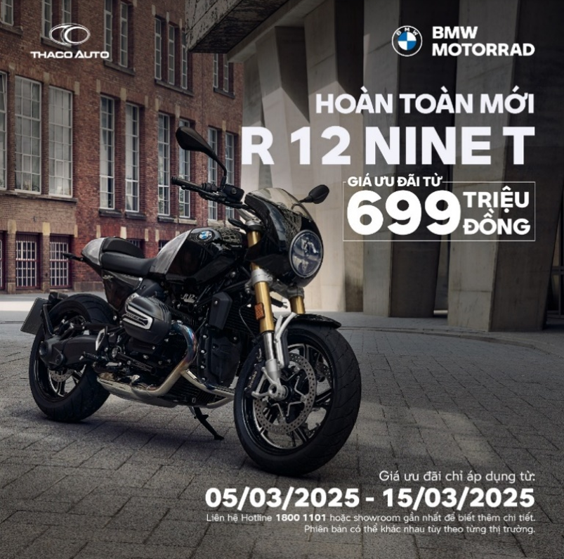 BMW R 12 nineT có số lượng giới hạn tại thị trường Việt Nam.