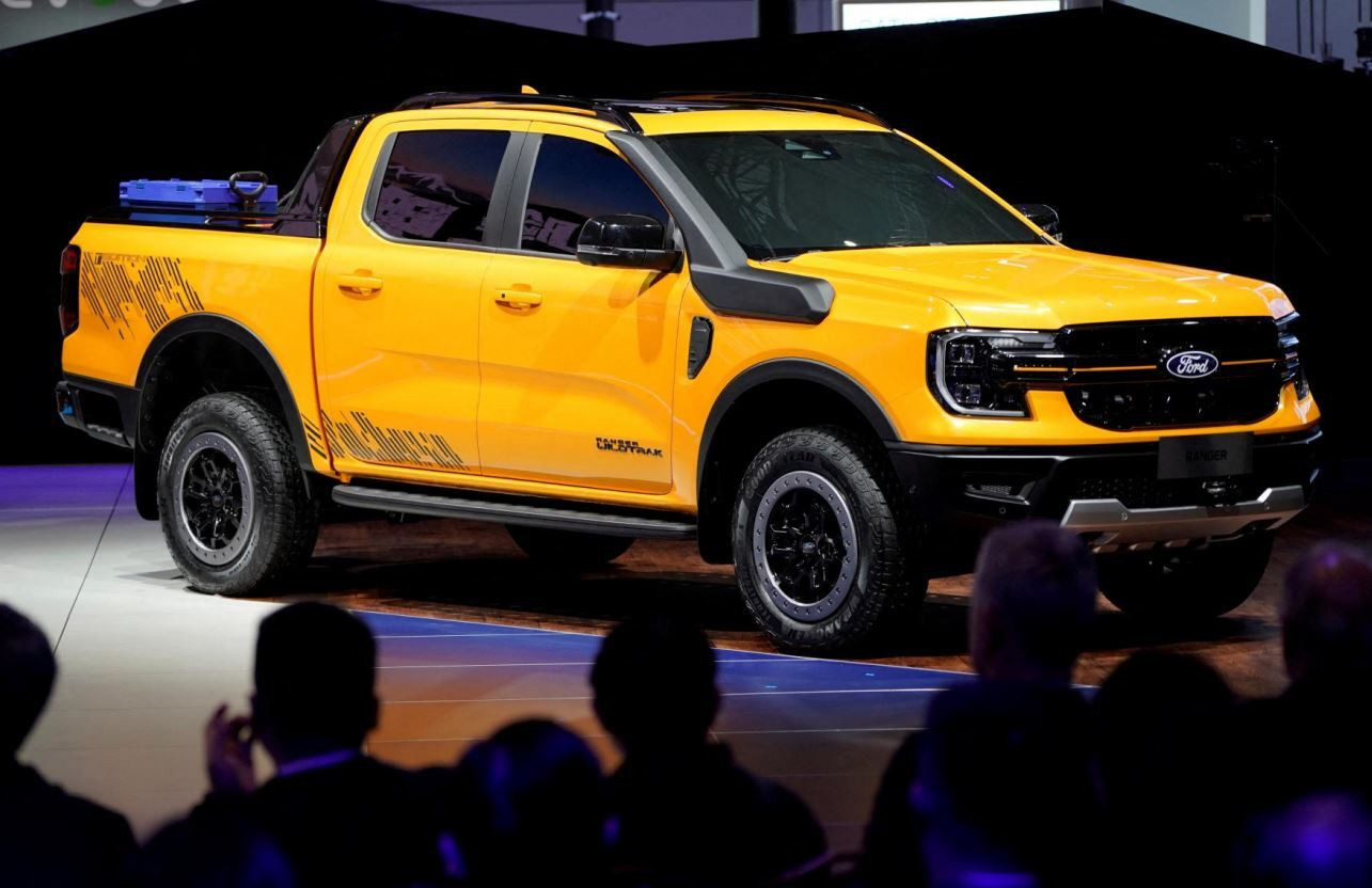 Mẫu xe của Ford trưng bày tại Triển lãm ô tô Thượng Hải. (Ảnh: Reuters)