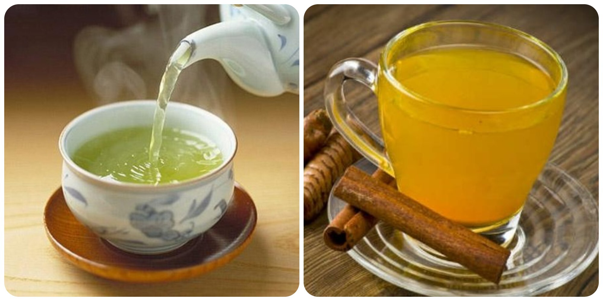 Trà xanh và nước nghệ là hai thức uống mát gan bổ thận