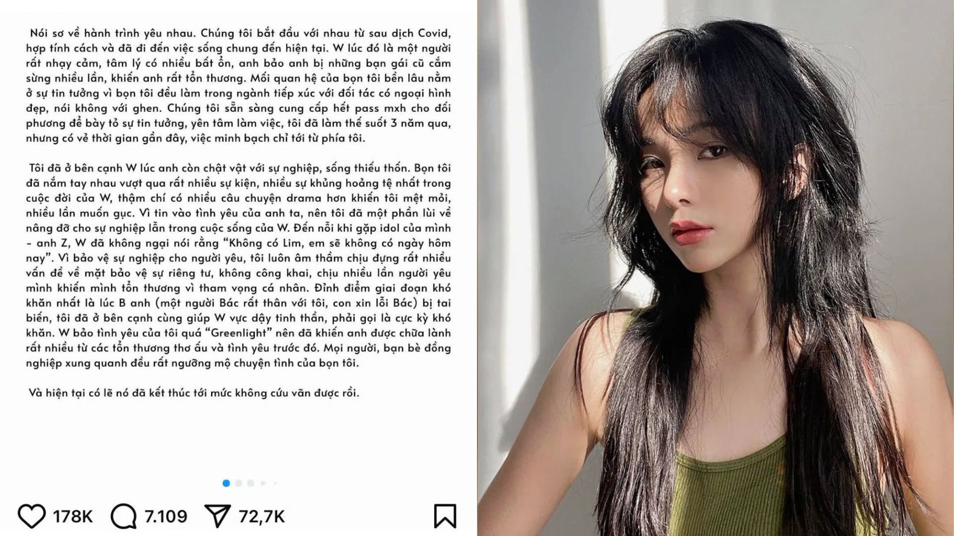 Tâm thư của hot girl Lim Feng thu hút sự chú ý mạnh mẽ của dân mạng.