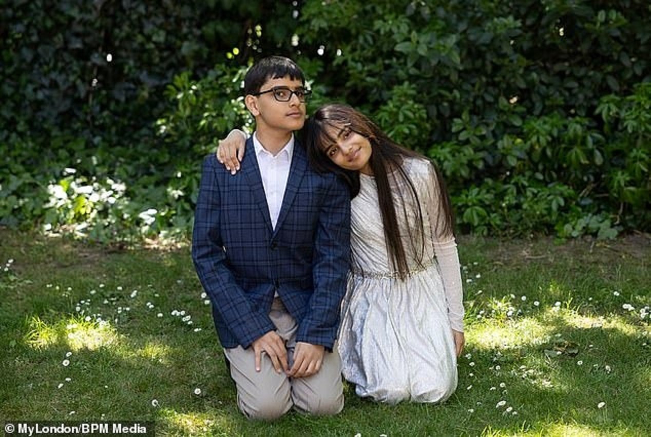 Les jumeaux Krish (à gauche) et Keira Arora (à droite).