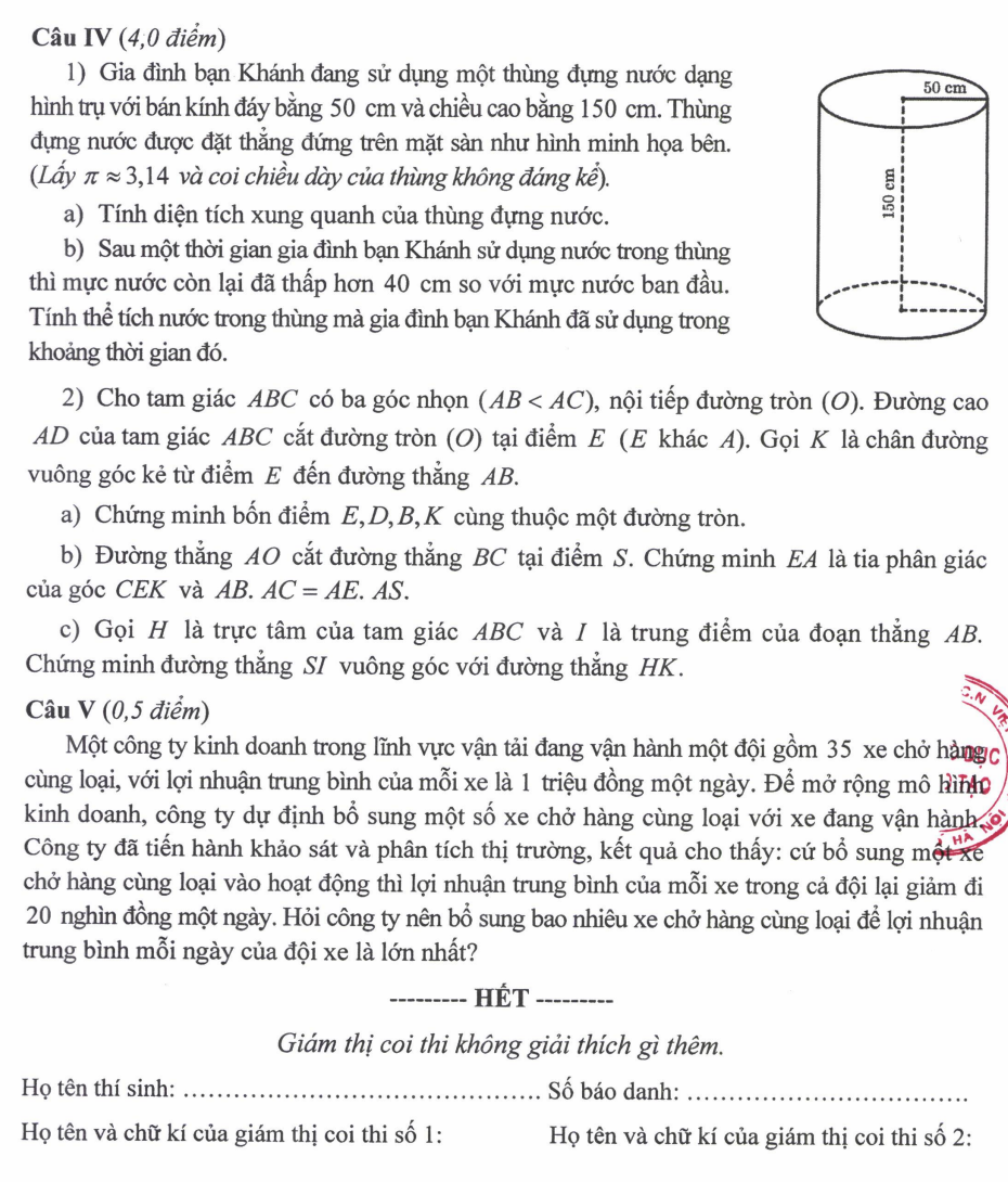 Đáp án môn Toán thi vào lớp 10 Hà Nội 2025 - 2
