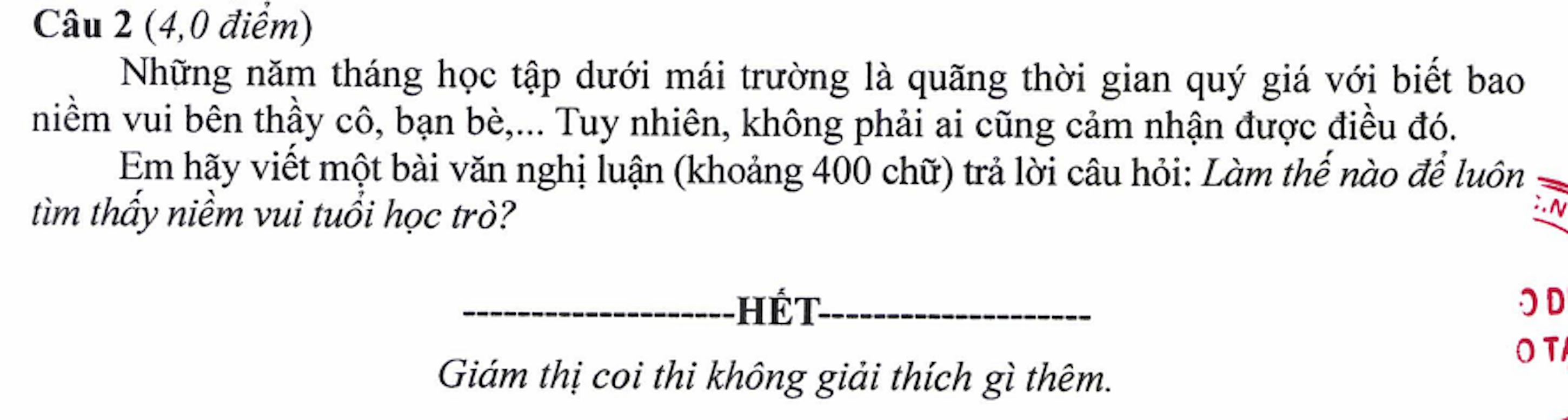 Giáo viên tranh luận môn Văn thi lớp 10 Hà Nội: Đề một đằng, đáp án một nẻo - 1