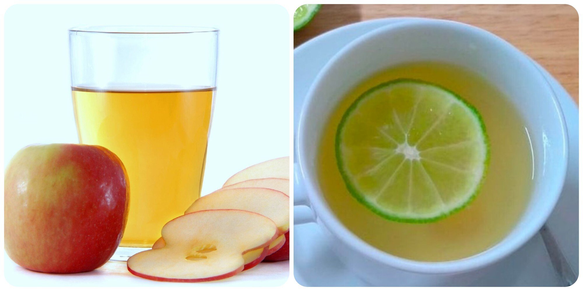 Nước ép táo và nước chanh ấm có tác dụng thải độc gan, làm sạch đường ruột rất tốt