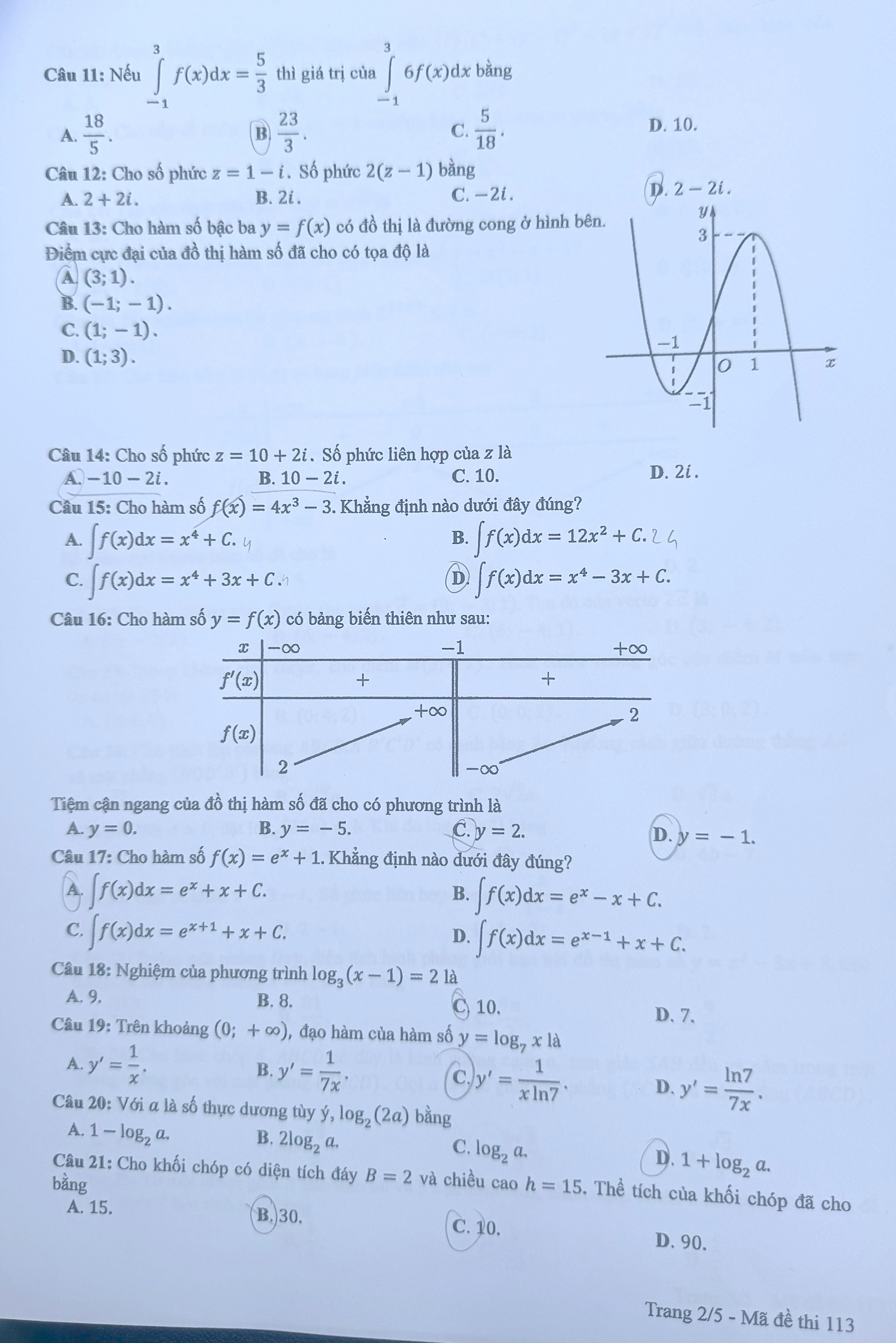 Giải bài thi môn Toán tốt nghiệp THPT 2025 Full mã đề chính xác - 5