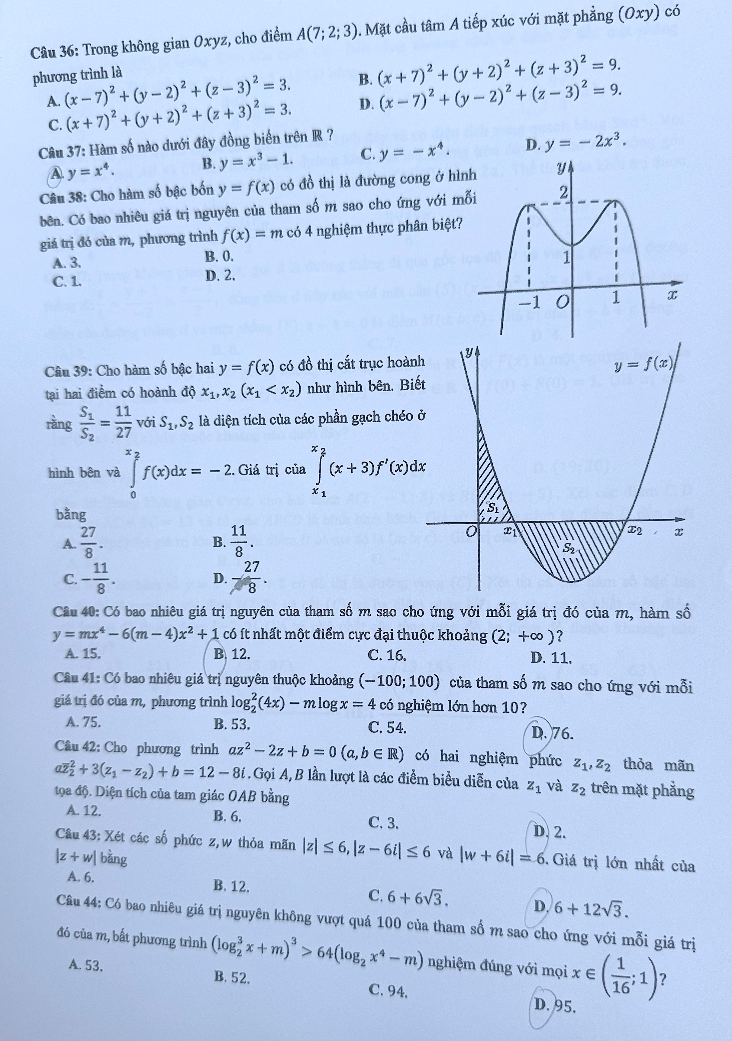 Giải bài thi môn Toán tốt nghiệp THPT 2025 Full mã đề chính xác - 7
