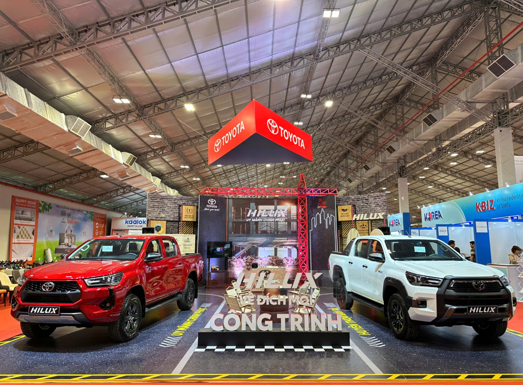 Gian hàng Toyota tại Triển lãm quốc tế Vietbuild đang diễn ra ở TP.HCM.