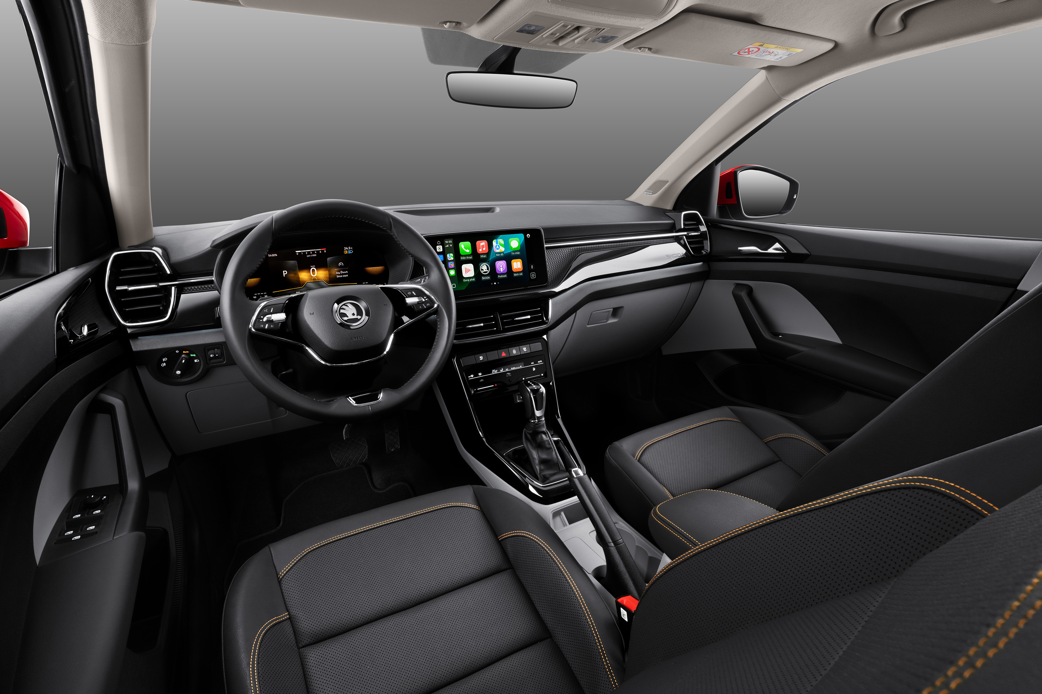 Khoang lái Kushaq với sự gọn gàng, tiện dụng. (Ảnh: Skoda)