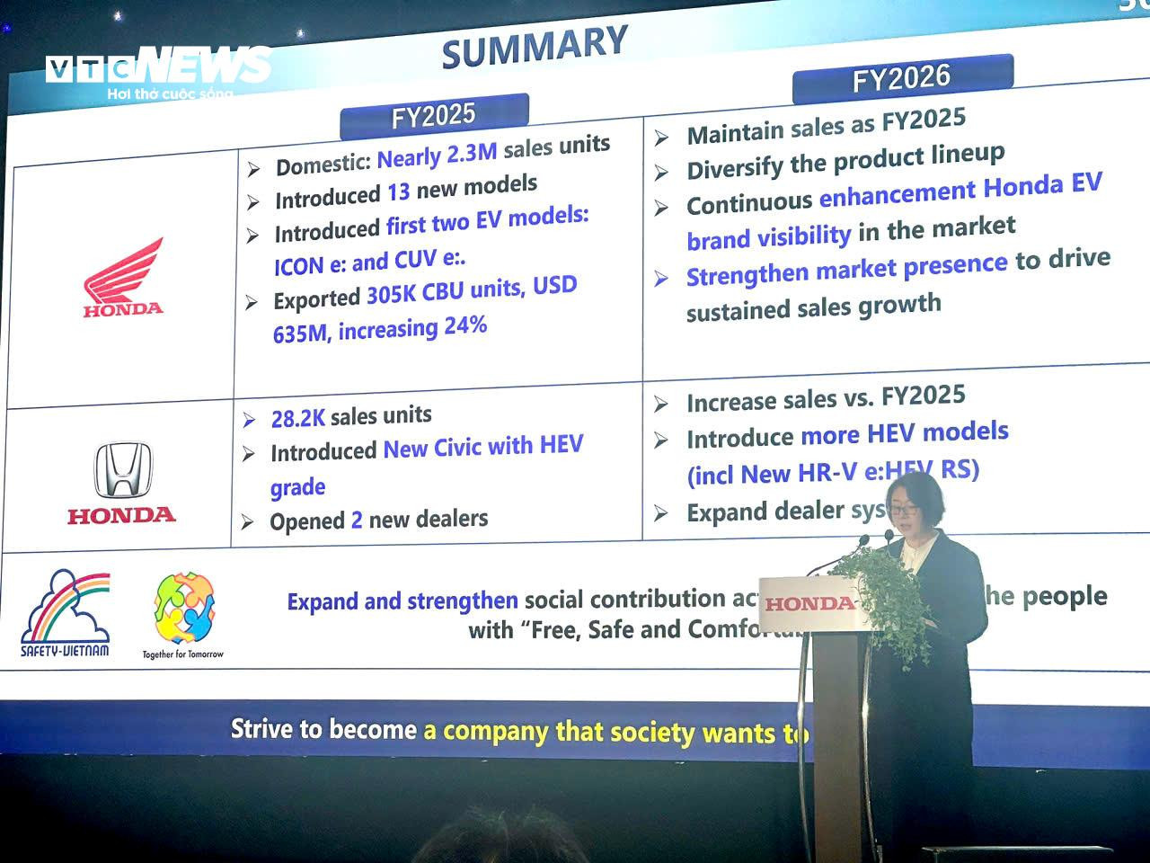 Bà Sayaka Hattori, Tổng Giám đốc Honda Việt Nam, phát biểu tại sự kiện. (Ảnh: Mạnh Hùng)