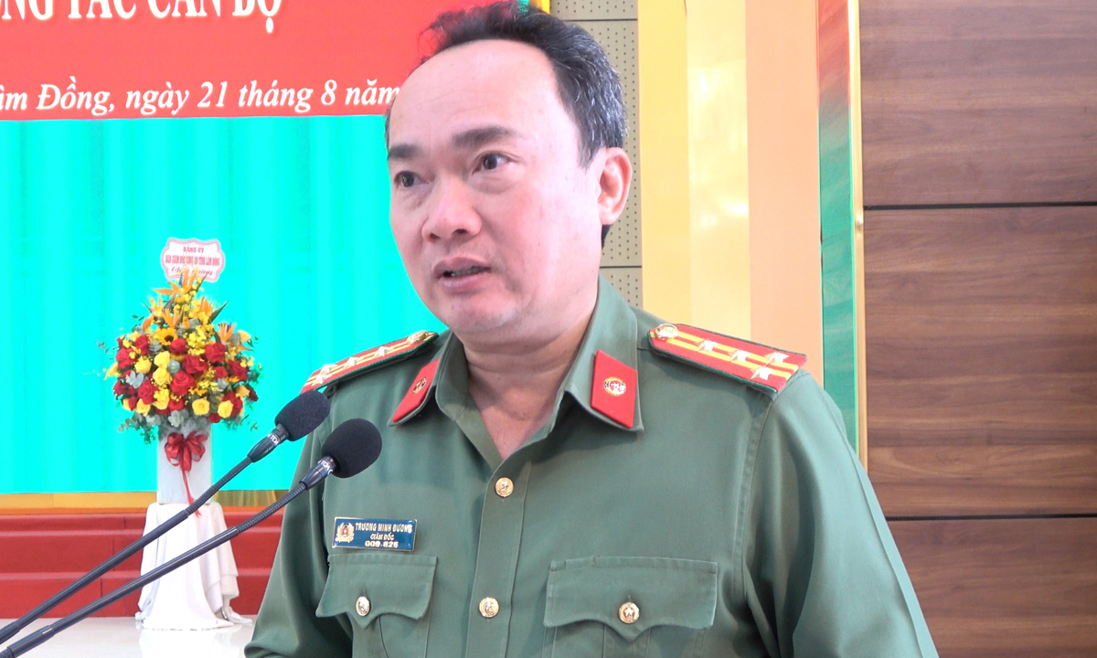 Đại tá Trương Minh Đương, Giám đốc Công an tỉnh Lâm Đồng (SN 1976, quê tỉnh Cà Mau). Ông Đương từng công tác tại Cục An ninh Văn hóa, thông tin, truyền thông (Bộ Công an), sau đó giữ chức vụ Phó Giám đốc Công an tỉnh Lâm Đồng.