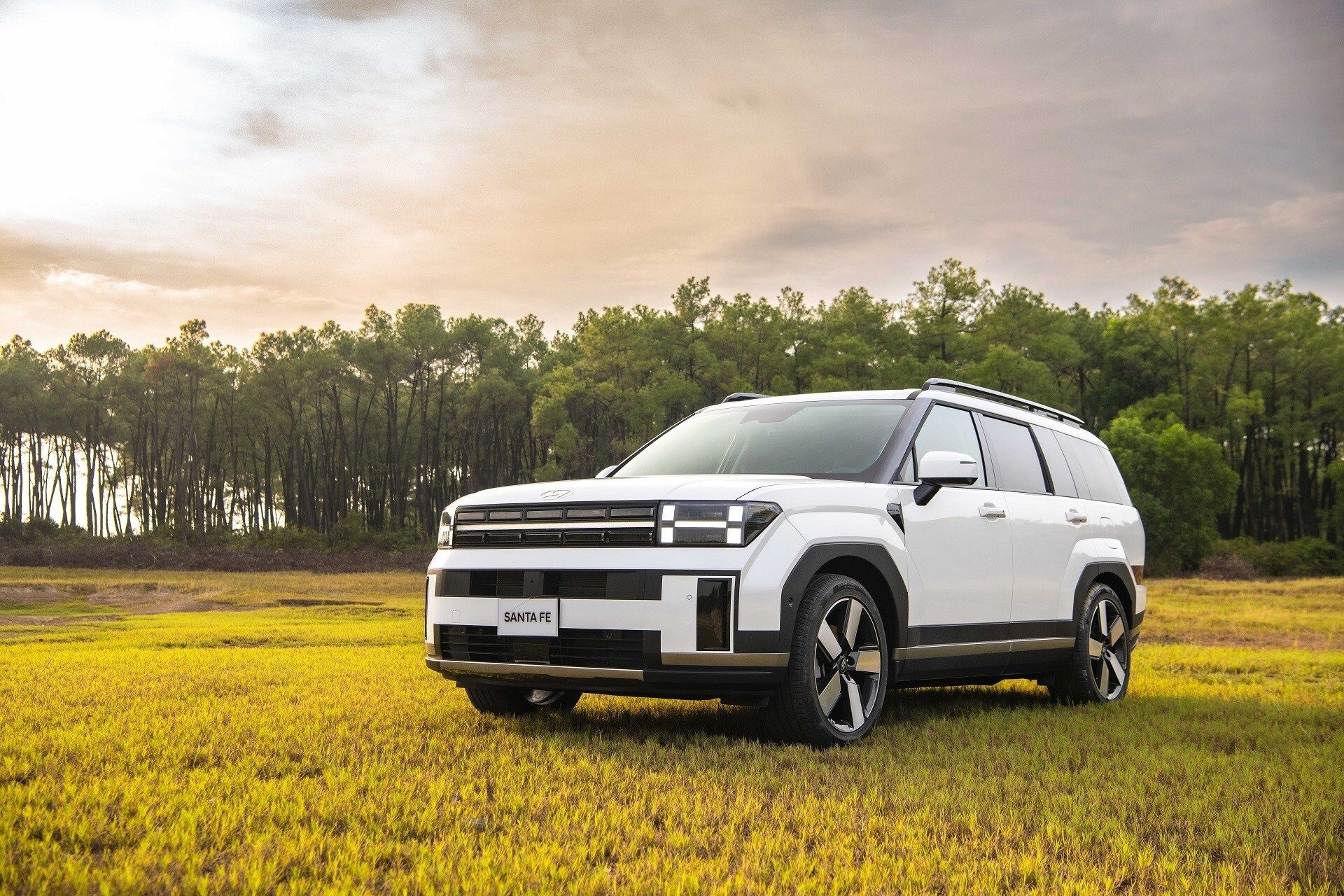 Hyundai Santa Fe đang có giá khởi điểm ngang bằng một số mẫu SUV hạng C. (Nguồn: Hyundai)