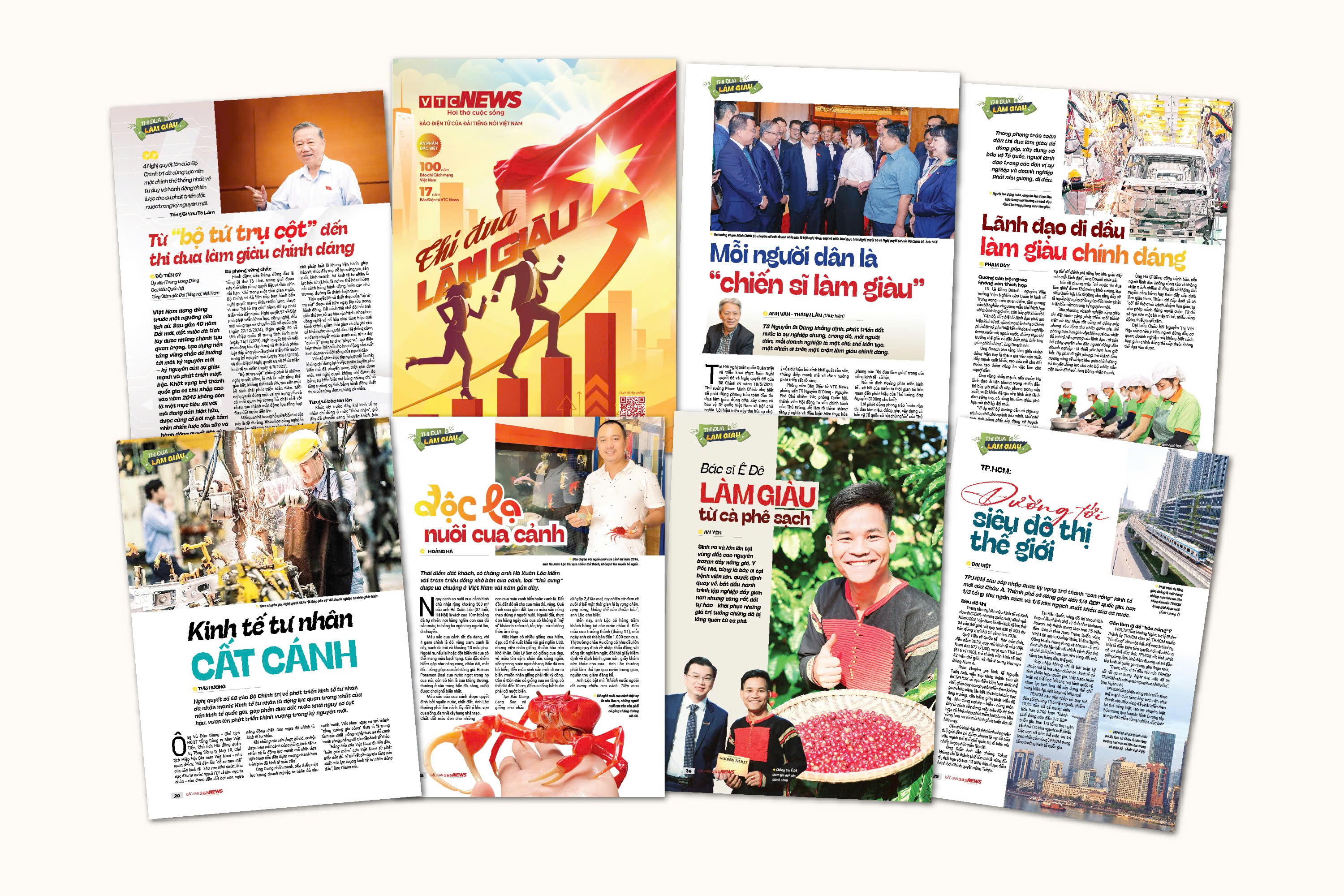 Đặc san "Thi đua làm giàu" của Báo Điện tử VTC News đầy ắp những thông tin mới mẻ, hấp dẫn với độc giả.