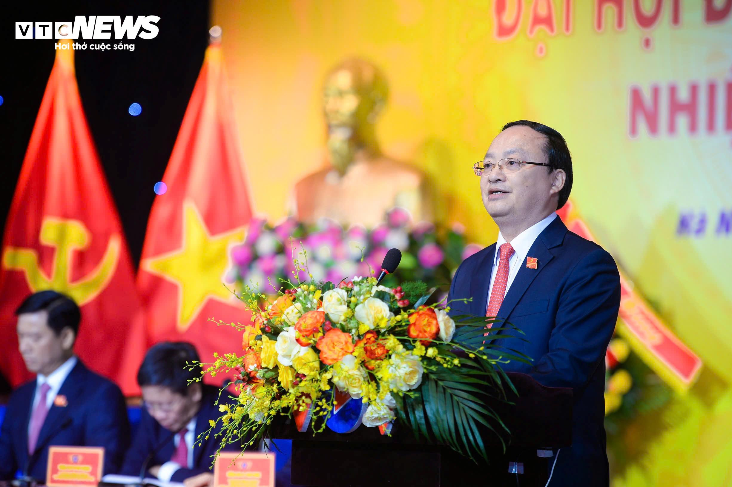 Ủy viên Ban Chấp hành Trung ương Đảng, Ủy viên Ban Chấp hành Đảng bộ Chính phủ, Bí thư Đảng ủy, Tổng Giám đốc Đài Tiếng nói Việt Nam Đỗ Tiến Sỹ phát biểu khai mạc Đại hội.