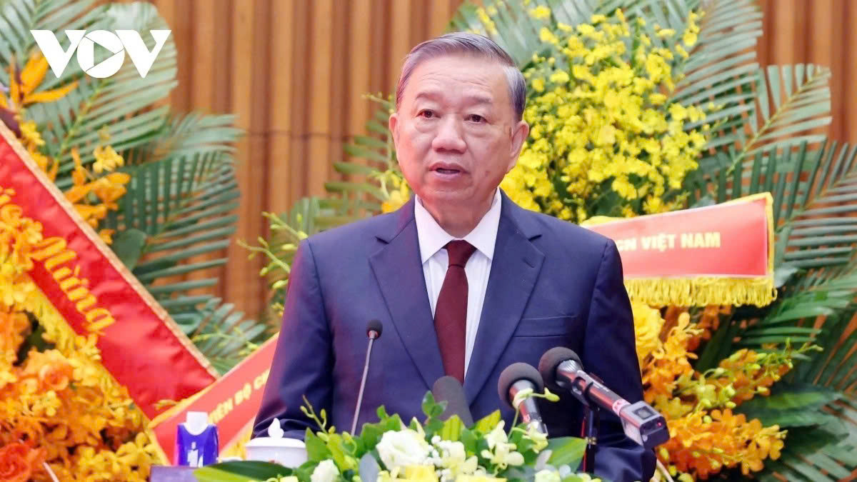 Tổng Bí thư Tô Lâm phát biểu.