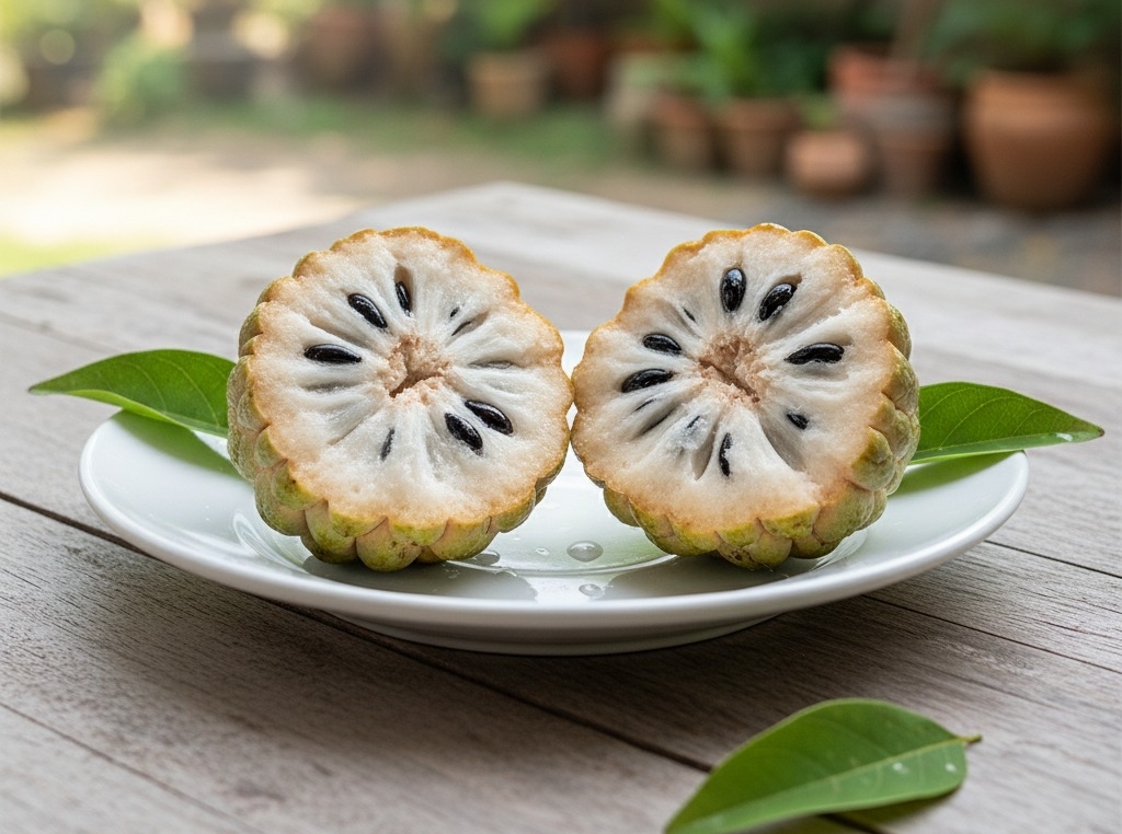 Quả na có vị ngọt, hơi chua, tính ẩm, tác dụng bổ dưỡng, giúp thanh nhiệt, giải độc.