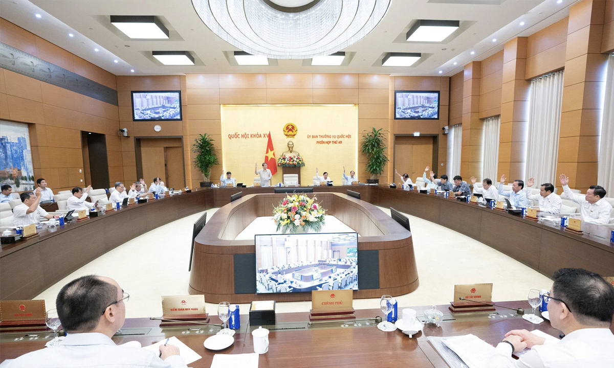 Ủy ban Thường vụ Quốc hội biểu quyết.