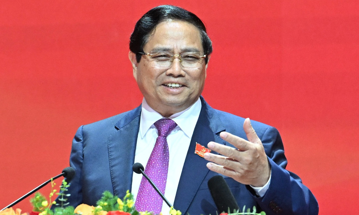 Bí thư Đảng ủy, Thủ tướng Phạm Minh Chính phát biểu tại phiên trù bị Đại hội đại biểu Đảng bộ Chính phủ lần thứ I, nhiệm kỳ 2025-2030 (Ảnh: VGP/Nhật Bắc).