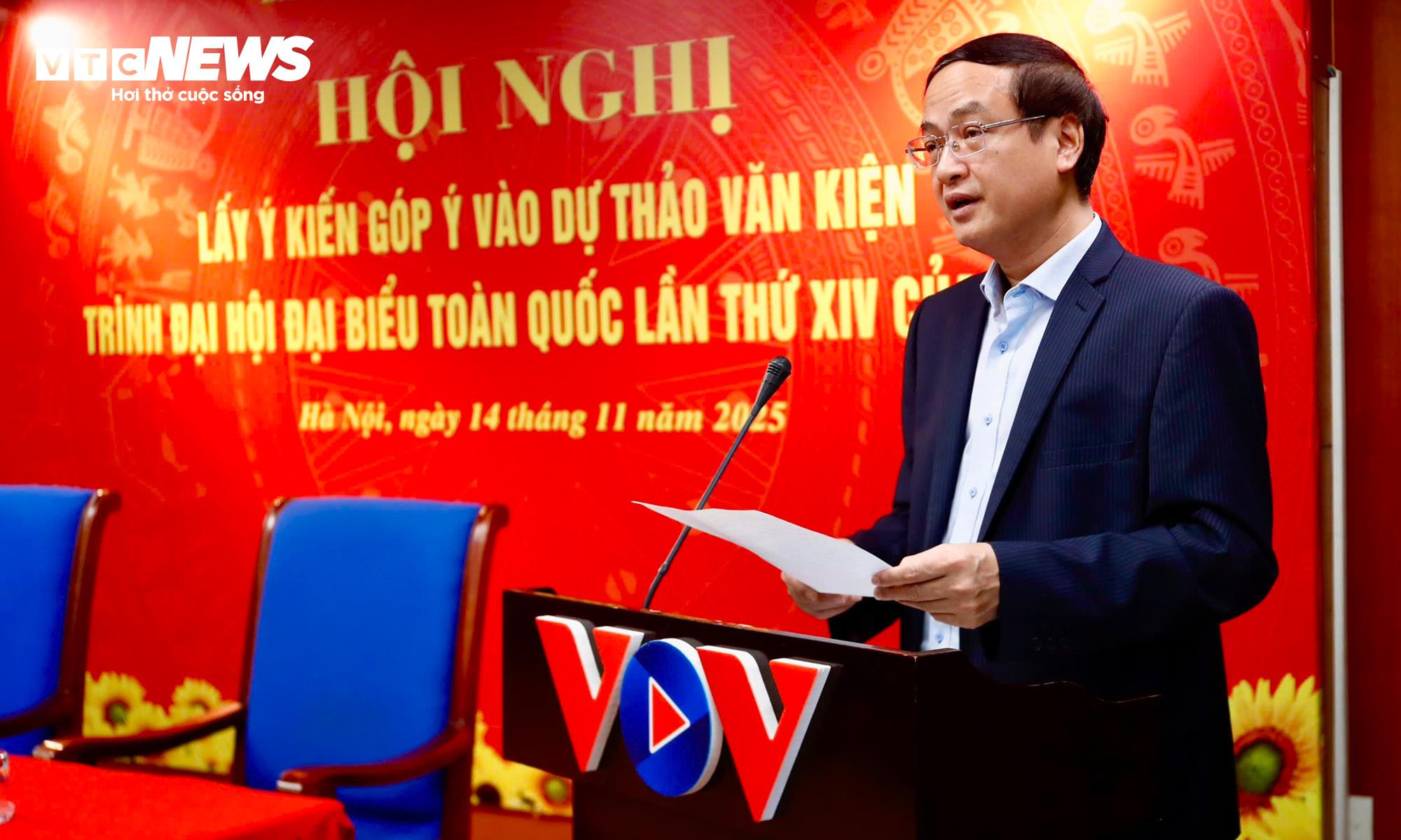 Ông Nguyễn Văn Chí, Phó Bí thư chuyên trách Đảng ủy VOV. (Ảnh: Minh Đức)