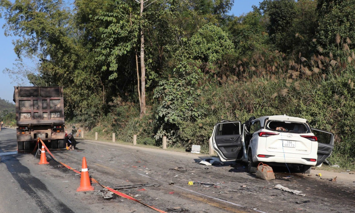 Hiện trường vụ tai nạn. (Ảnh: Báo và PTTH Lạng Sơn)