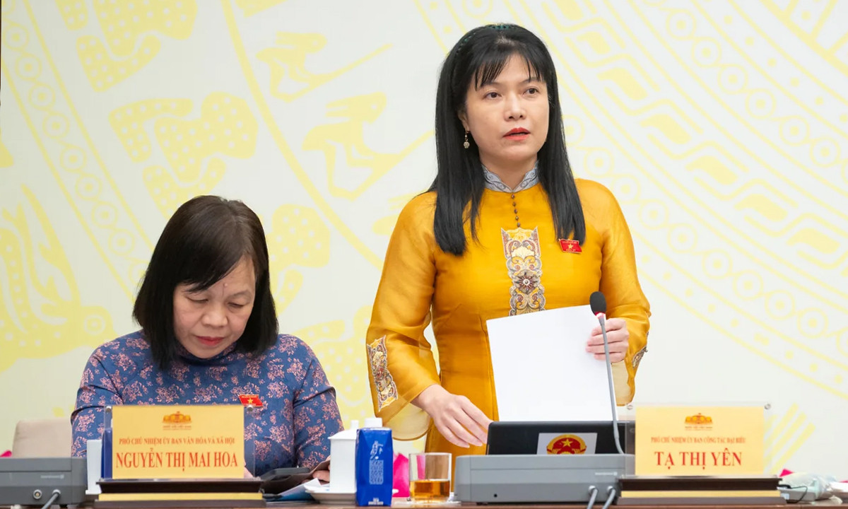 Phó Chủ nhiệm Ủy ban Công tác đại biểu Tạ Thị Yên.