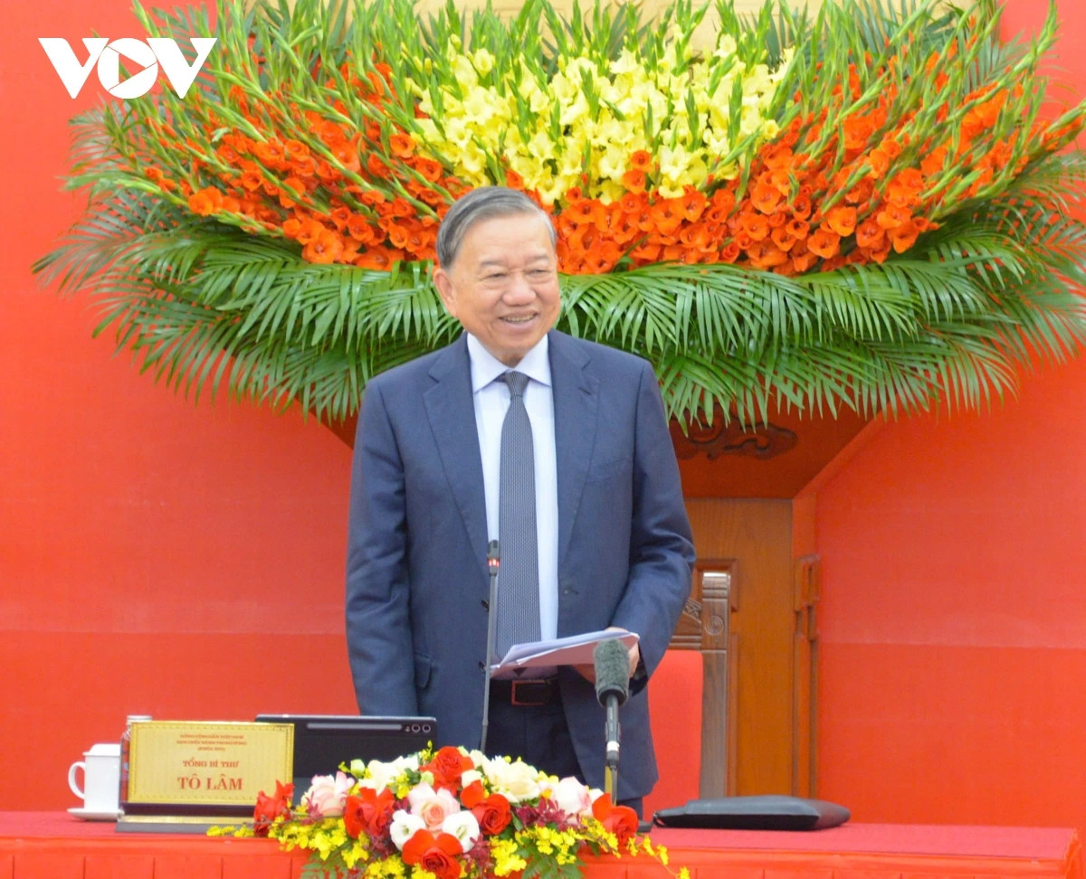 Tổng Bí thư Tô Lâm kết luận hội nghị.