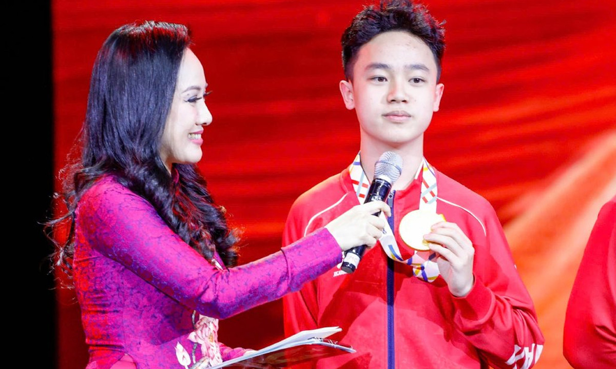 Vận động viên trẻ Trần Hoàng Khôi.