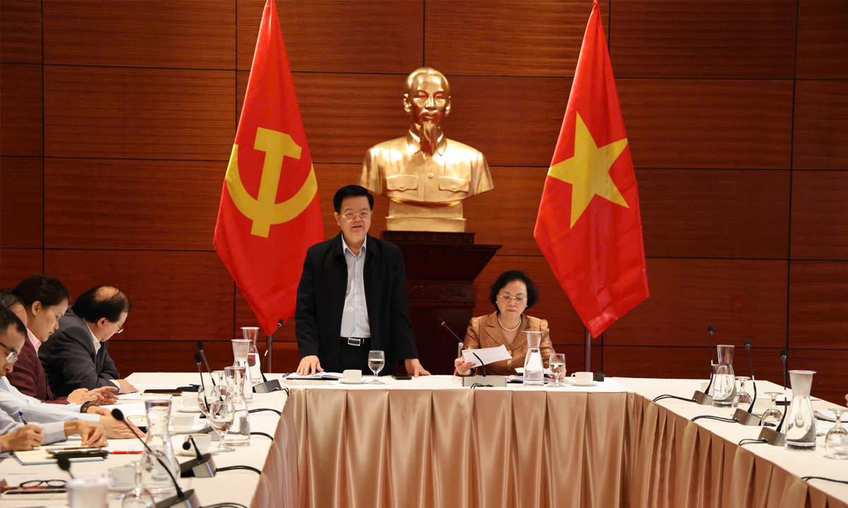 Phó Thủ tướng Mai Văn Chính phát biểu tại buổi kiểm tra công tác chuẩn bị Đại hội Thi đua yêu nước toàn quốc lần thứ XI. (Ảnh: Thu Giang)