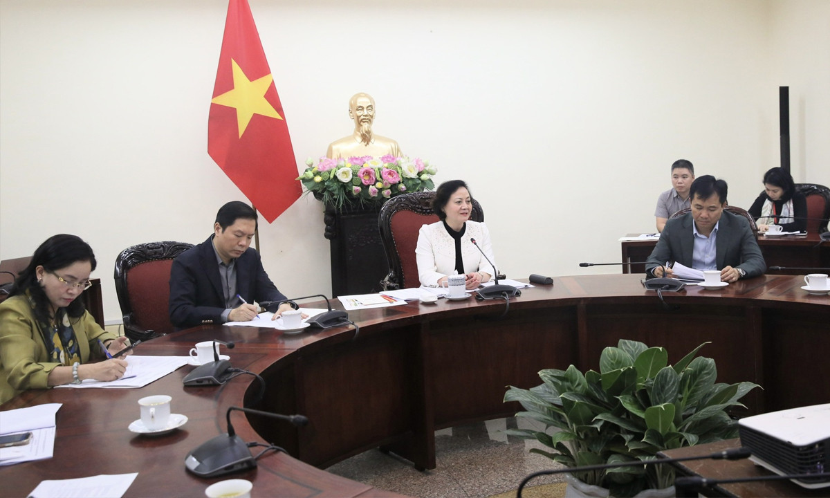 Toàn cảnh cuộc họp. (Ảnh: Thu Giang)