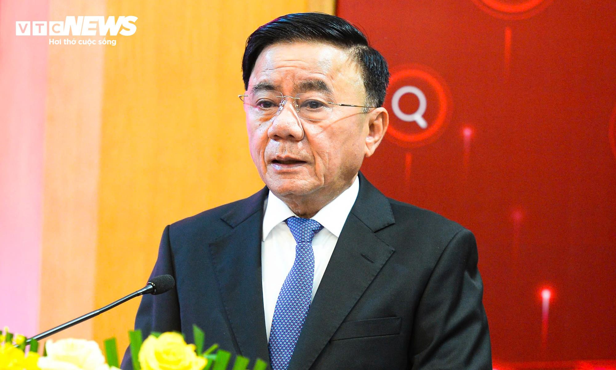 Thường trực Ban Bí thư Trần Cẩm Tú phát biểu chỉ đạo lễ ra mắt. (Ảnh: Đắc Huy)