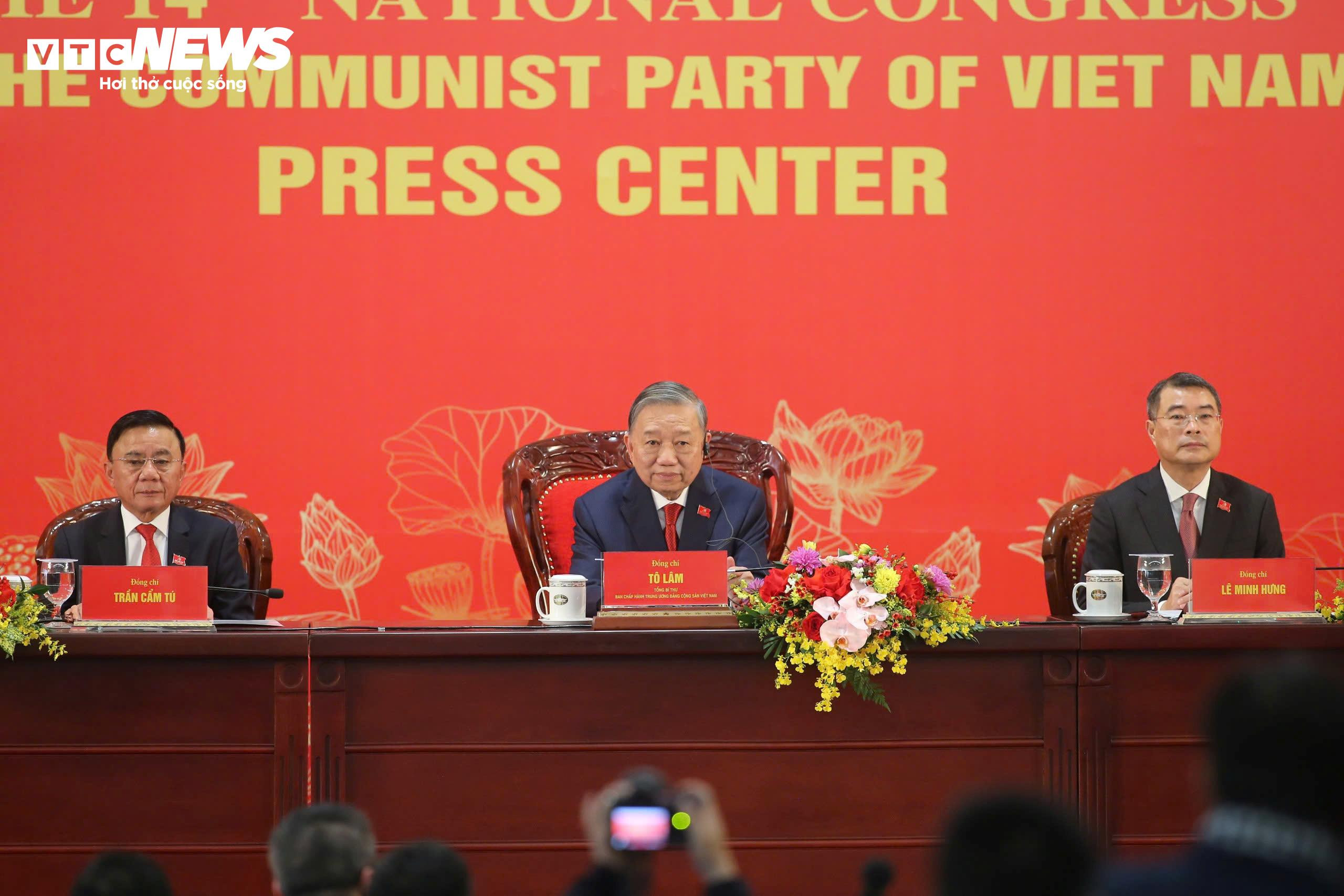 Tổng Bí thư Tô Lâm chủ trì họp báo quốc tế công bố kết quả Đại hội Đảng XIV. (Ảnh: Duy Thành)