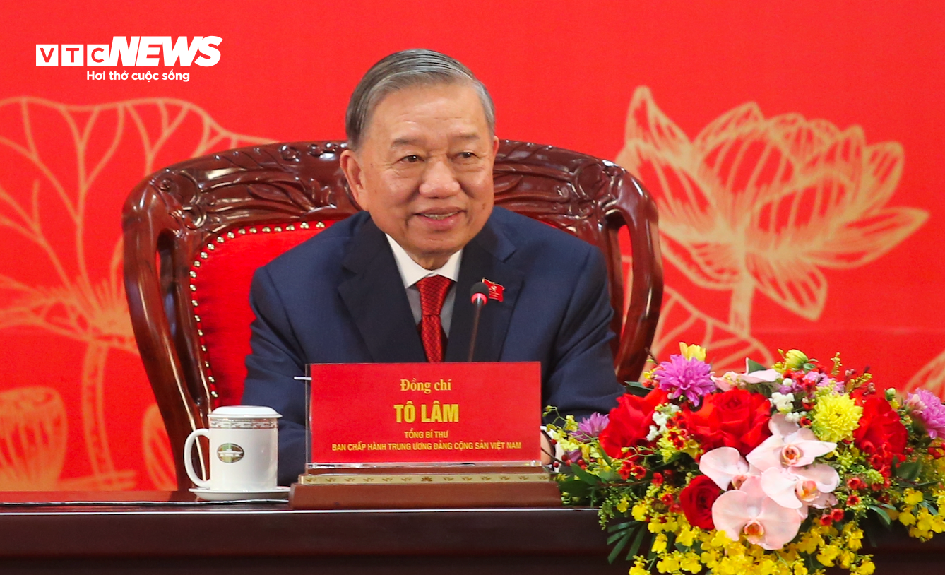 Tổng Bí thư Tô Lâm chủ trì họp báo quốc tế công bố kết quả Đại hội Đảng XIV. (Ảnh: Duy Thành)