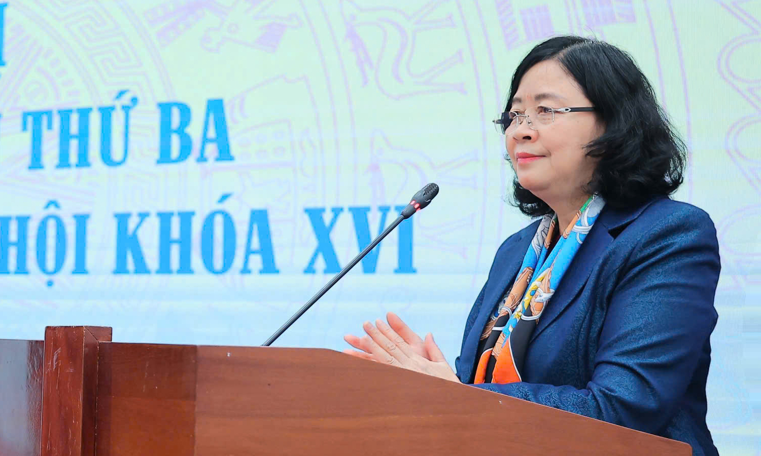 Chủ tịch Ủy ban Trung ương MTTQ Việt Nam Bùi Thị Minh Hoài.