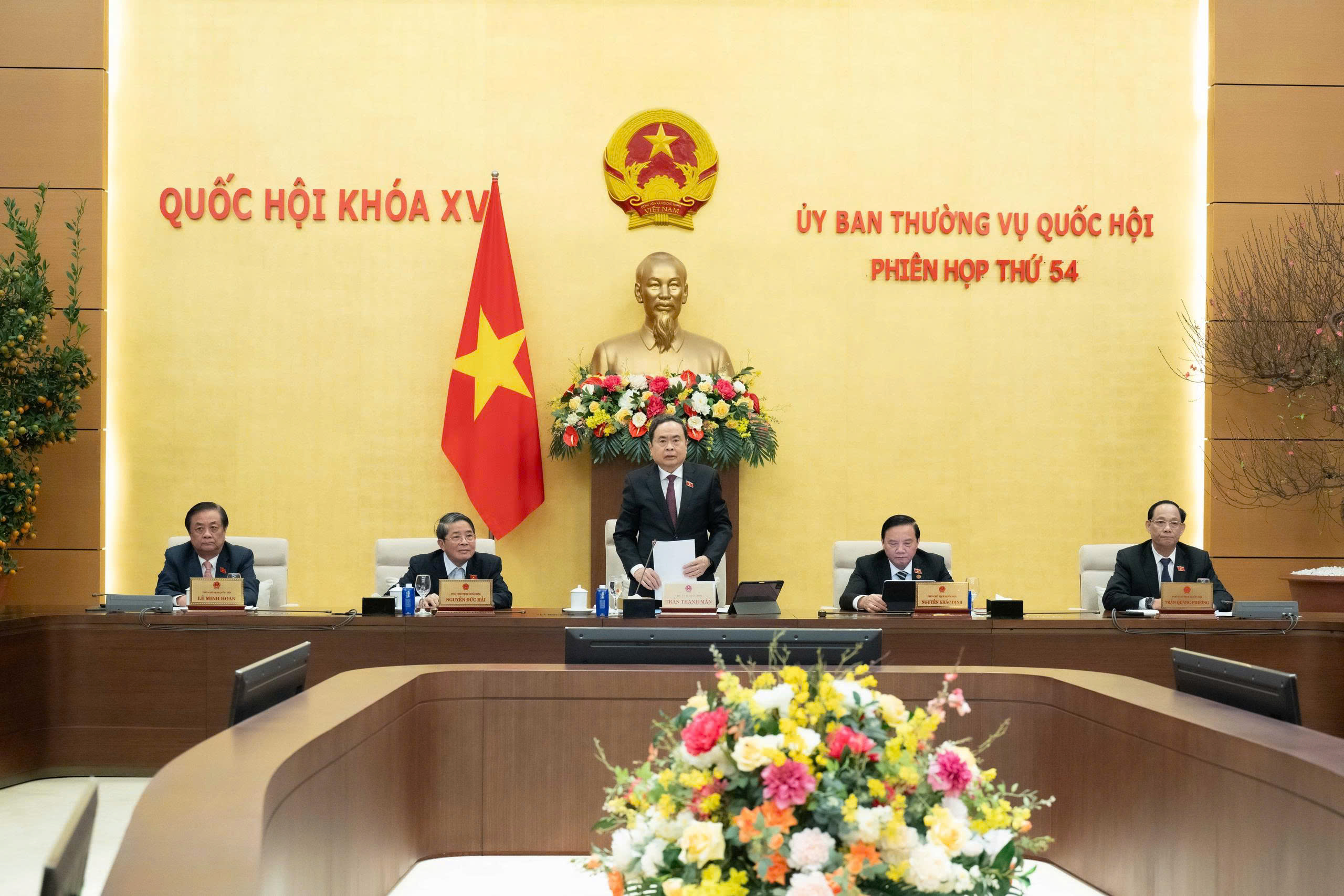 Chủ tịch Quốc hội Trần Thanh Mẫn chủ trì phiên họp thứ 54 của Ủy ban Thường vụ Quốc hội.