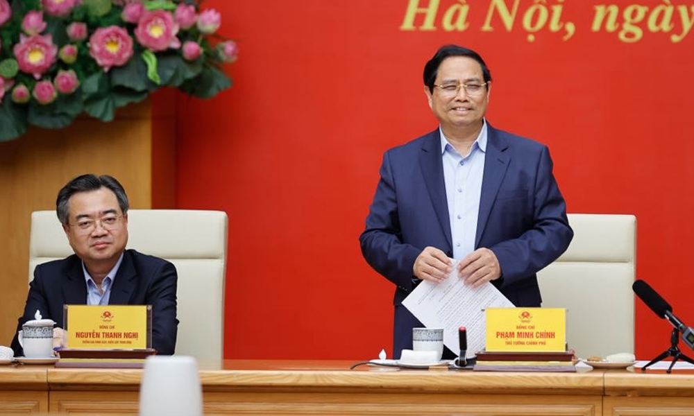 Thủ tướng Phạm Minh Chính phát biểu tại hội nghị. (Ảnh: VGP)