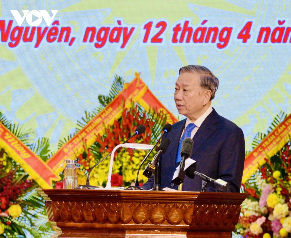 Tổng Bí thư, Chủ tịch nước phát biểu.