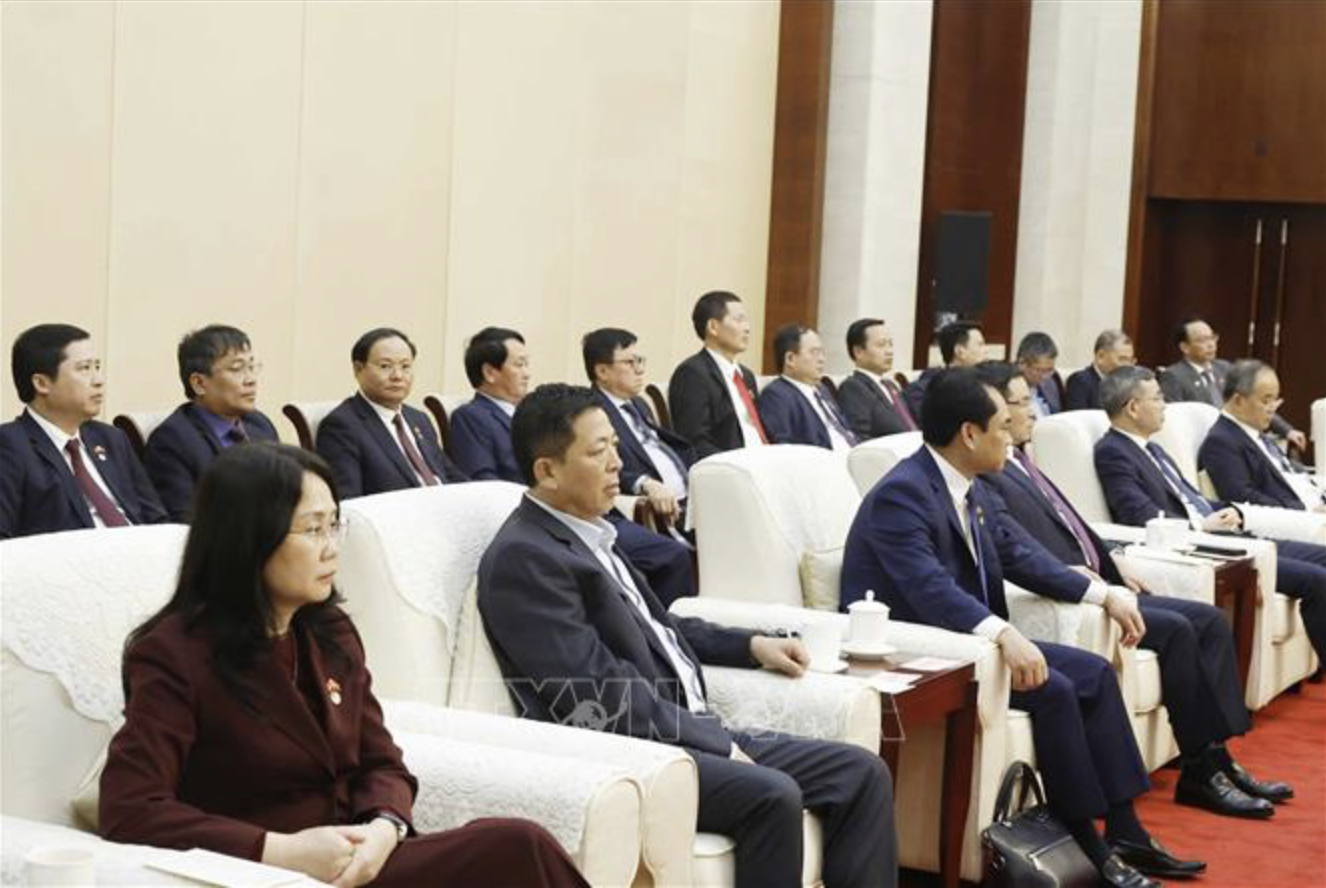 Các đại biểu dự buổi hội kiến. (Ảnh: Thống Nhất/TTXVN)